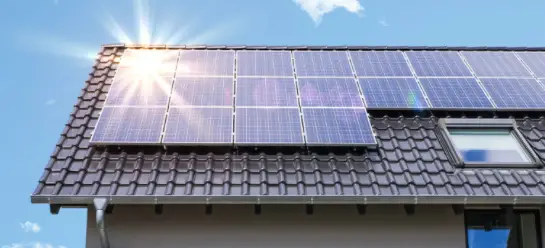 solar panels on a small home roof solar panels on a small home roof